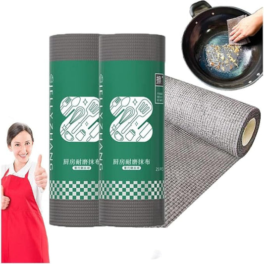 Scrubbing Resistant Kitchen Dish Cleaning Cloth (1 Roll)