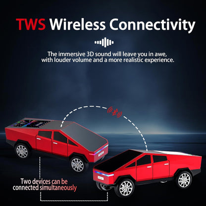WS-580 Tesla Cyber Truck Bluetooth Pickup Truck Speaker | LED Display, TWS & FM Radio