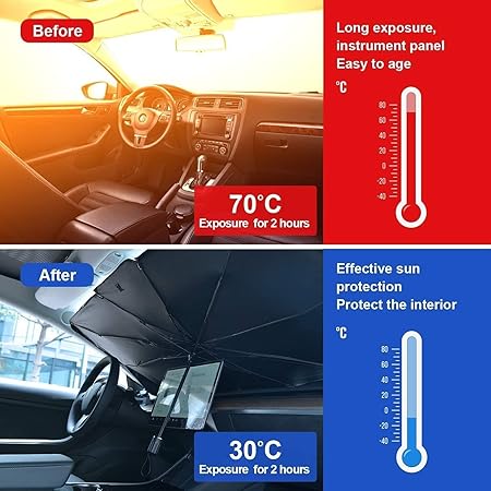 Foldable Car Windshield Sun Shade Umbrella Cover