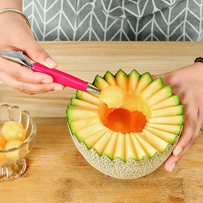 Multifunctional 2-in-1 Dig Scoop & Carving Fruit Knife