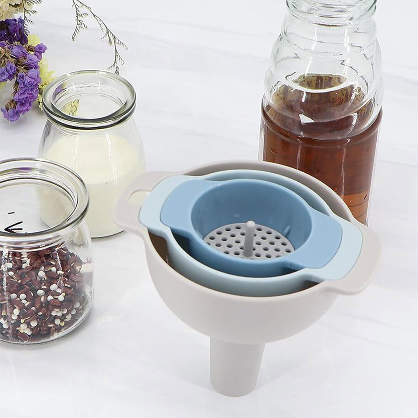 4PCS Multi-Size Kitchen Plastic Funnel Set