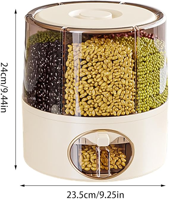 One-Click Rice & Grain Storage Dispenser