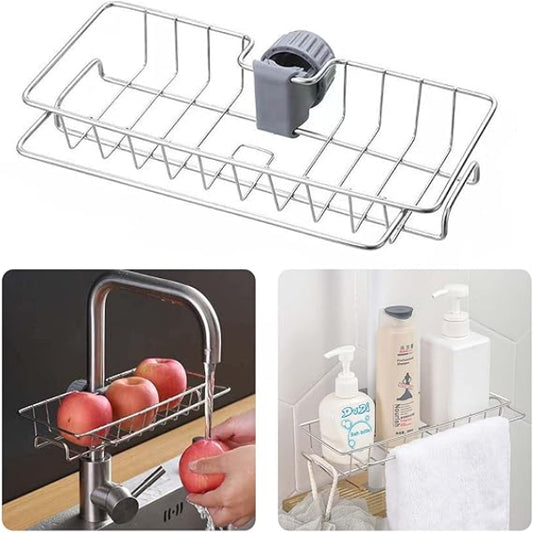 Stainless Steel Sink Sponge Holder Rack