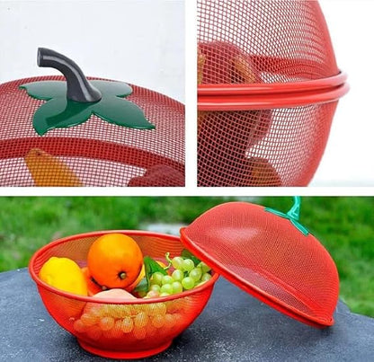 Mesh Fruit Storage Basket with Pest Cover