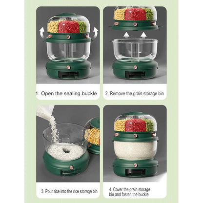 Double Layer Rotatable Dry Food Container