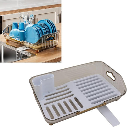 Simple Kitchen Dish Rack with Draining Tray