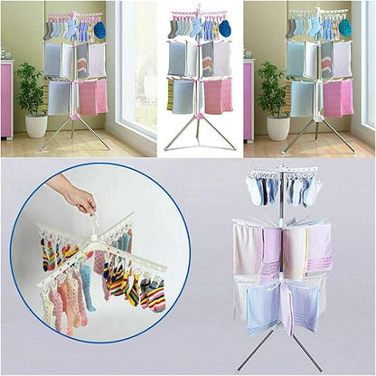 3 Tier Foldable Clothes Drying Rack Stand