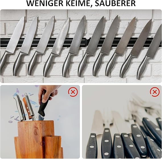 Magnetic Knife Holder Strip – Wall Mount Kitchen Rack