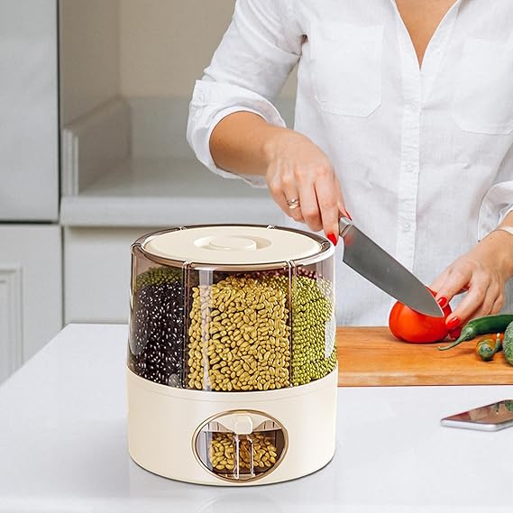 One-Click Rice & Grain Storage Dispenser