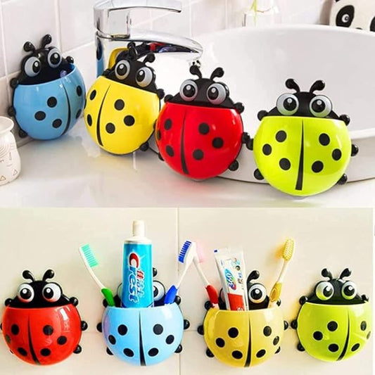 Attractive Ladybird Toothbrush Holder for Bathroom Wall