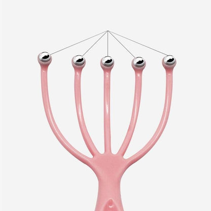 5 Finger Head Massager Stainless Steel Roller for Relaxation
