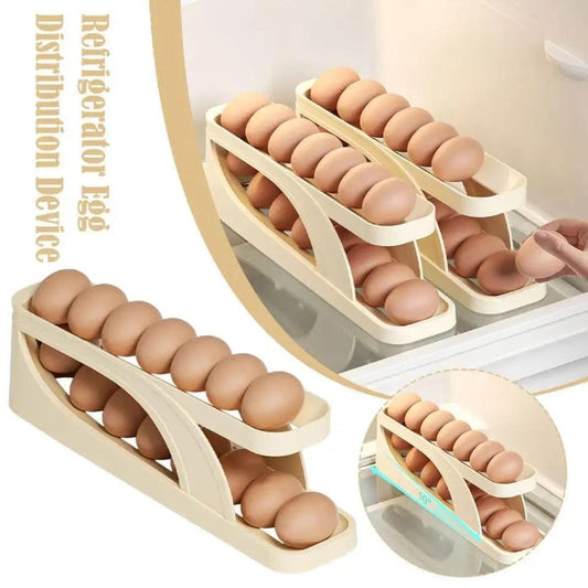 Smart Automatic Rolling Egg Dispenser Rack Tray