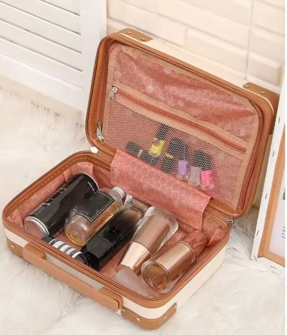 Travel Cosmetic Suitcase Makeup Organizer