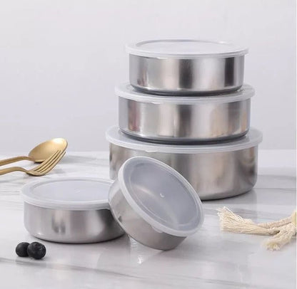 5-Piece Stainless Steel Food Storage Container Set