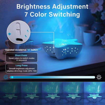Starfish Ripple Atmosphere Lamp Northern Lights Projector Night Light