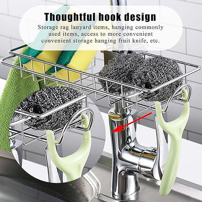 Stainless Steel Sink Sponge Holder Rack