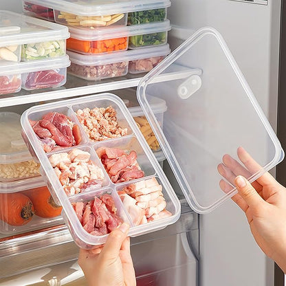 6-Compartment Food Storage Tray with Lid