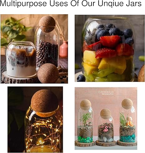 3pcs Glass Jar Set for Kitchen Storage