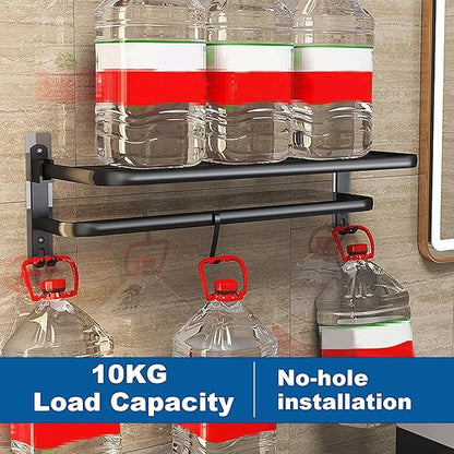 Punch-Free Wall-Mounted Iron Towel Rack Holder