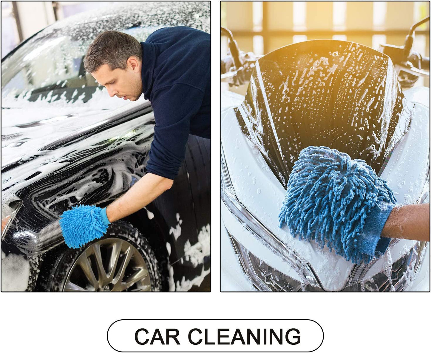 Car Washing Gloves Microfiber Washing Gloves Cleaning Mitt - 1 Pc