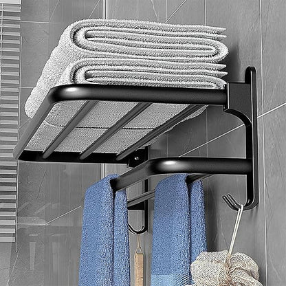 Punch-Free Wall-Mounted Iron Towel Rack Holder