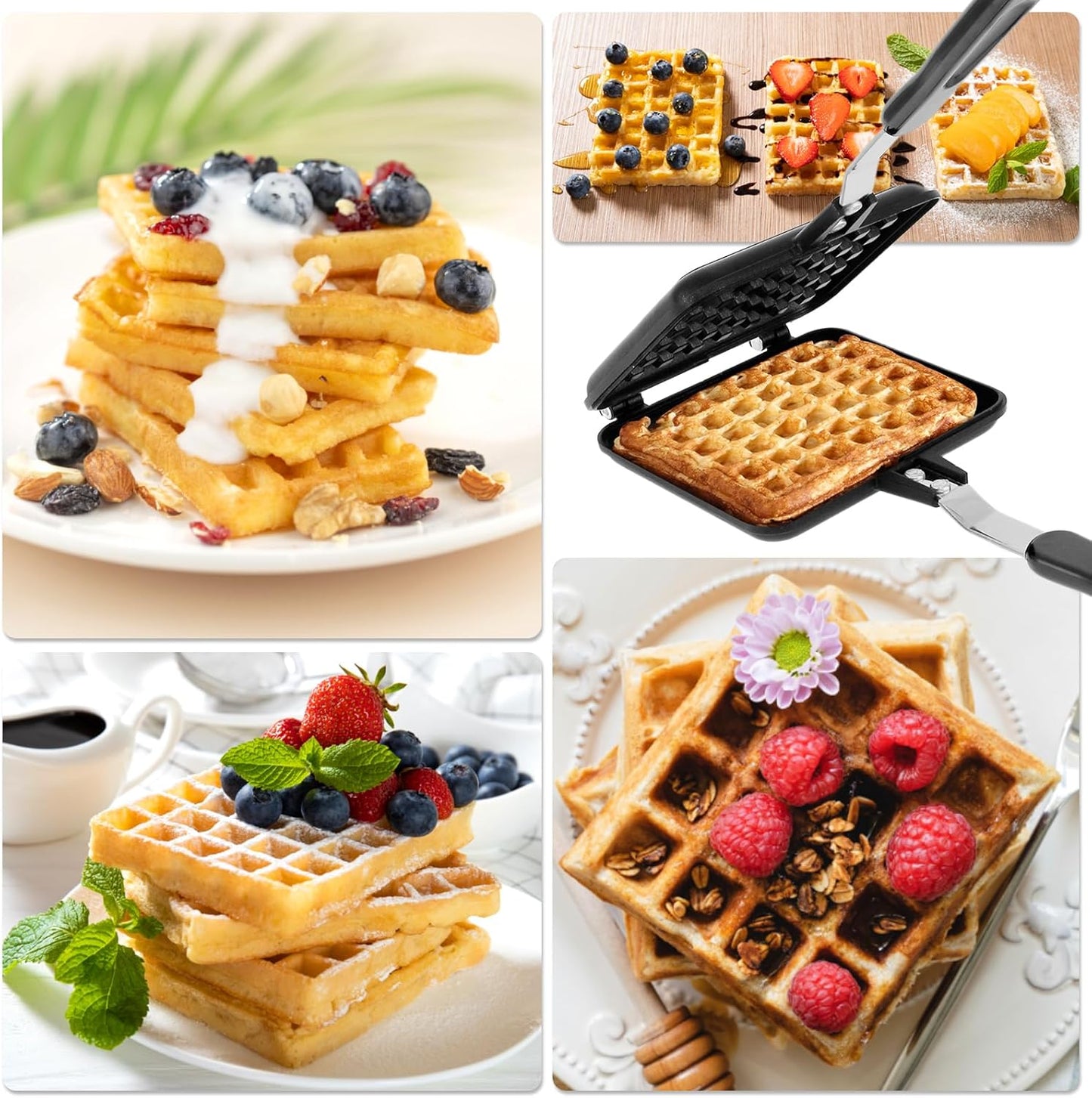 Heavy Duty Iron Waffle Maker for Home