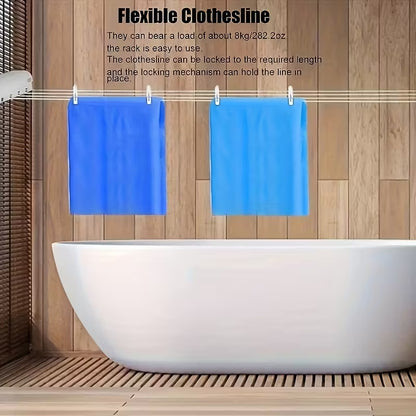 4-Line Retractable Clothesline | Wall Mounted Indoor & Outdoor Laundry Dryer – Runstore.pk