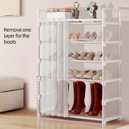 Dustproof Shoe Rack with Curtain | Multi-Layer Foldable Shoe Organizer – Runstore.pk