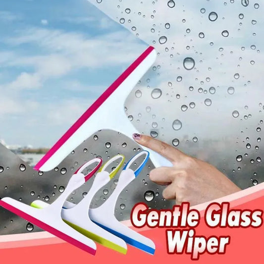 Mirror & Window Cleaning Brush with Rubber Wiper