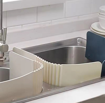 Foldable Kitchen Sink Splash Guard – Anti Water Splash Stopper for Kitchen Sink with Sponge Holder