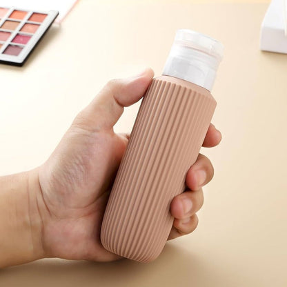 4-Piece Silicone Travel Bottle Set – Refillable Toiletry Bottles