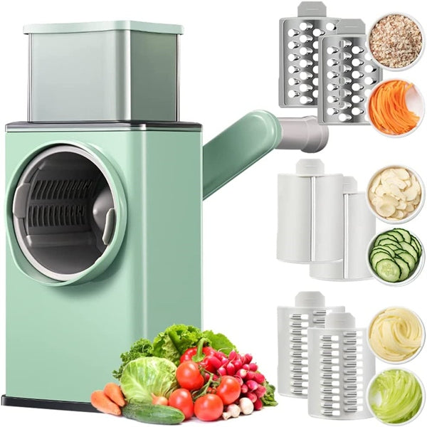 3-In-1 Manual Vegetable Cutter Set | Multifunctional Slicer, Chopper & Square Drum Cutter