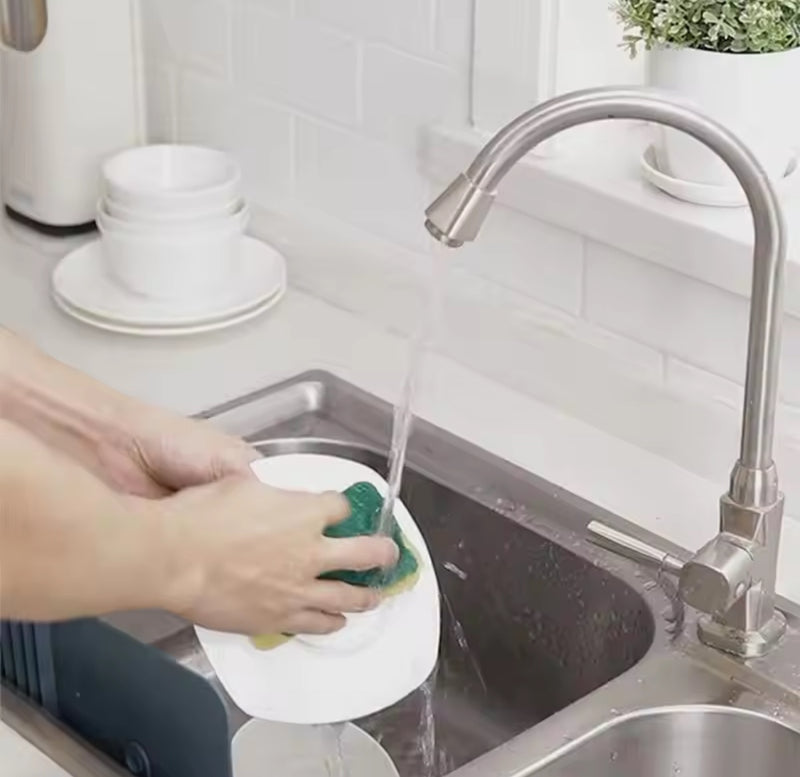 Foldable Kitchen Sink Splash Guard – Anti Water Splash Stopper for Kitchen Sink with Sponge Holder