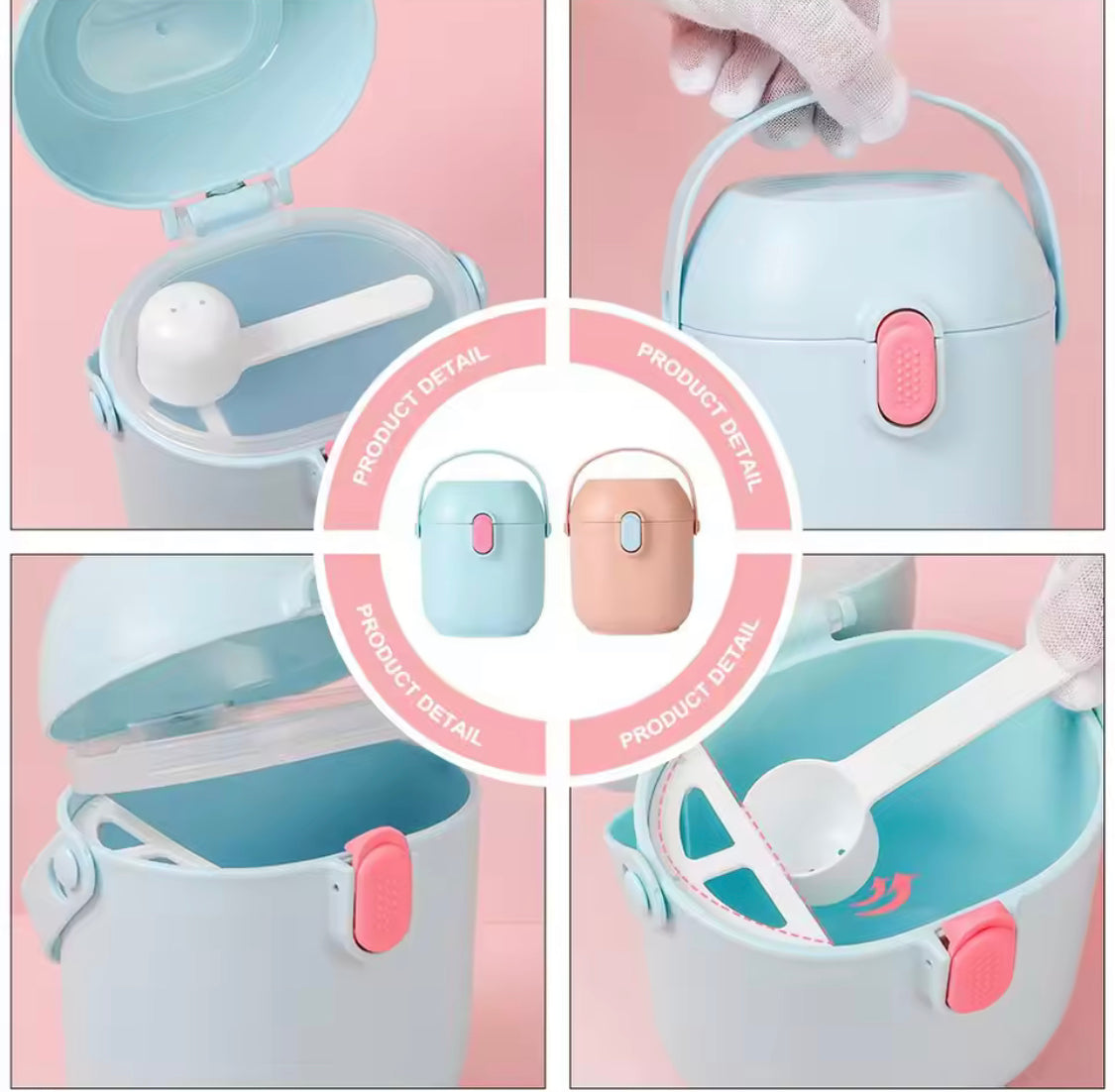Baby Milk Powder Container with Spoon Box