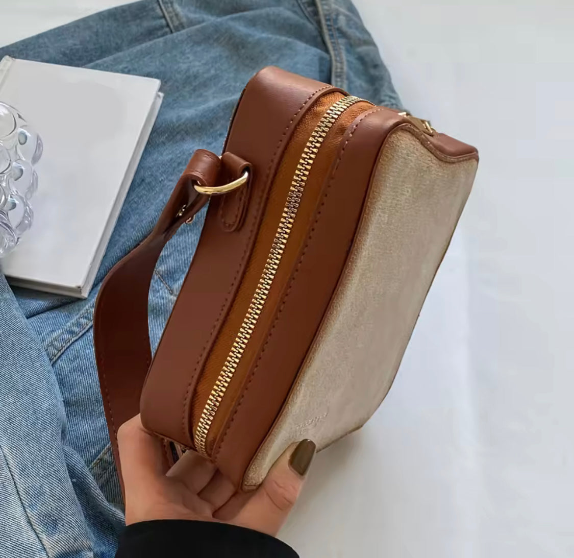 Fried Toast Bread Crossbody Shoulder Bag for Women