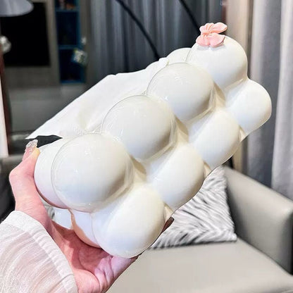 Bubble Shape Ceramic Tissue Box for Desktop