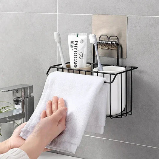 Metal Sponge Holder with Towel Stand