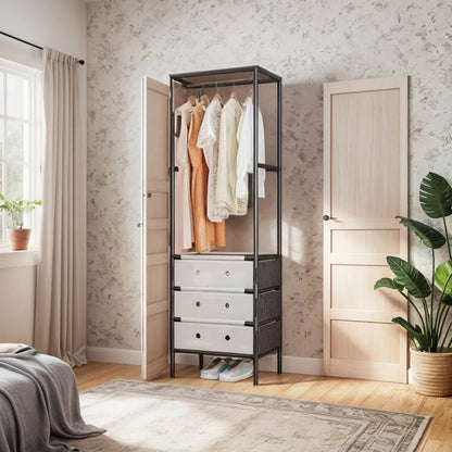 Modern 4-Tier Coat Rack with Shoe Rack – Multifunctional Clothes & Key Holder Stand