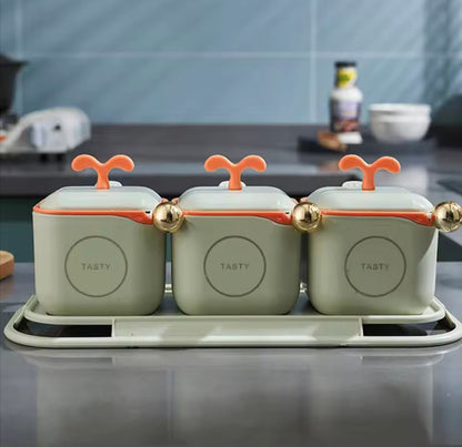 3-Piece Seasoning Jar Set with Lid