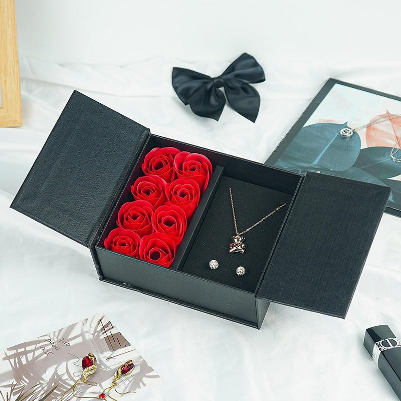 Mini Flower Gifting Box with Jewelry Holder | Cute Small Gift Box for Earrings, Rings & Necklace – Special Moments Gift