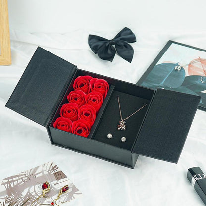 Mini Flower Gifting Box with Jewelry Holder | Cute Small Gift Box for Earrings, Rings & Necklace – Special Moments Gift