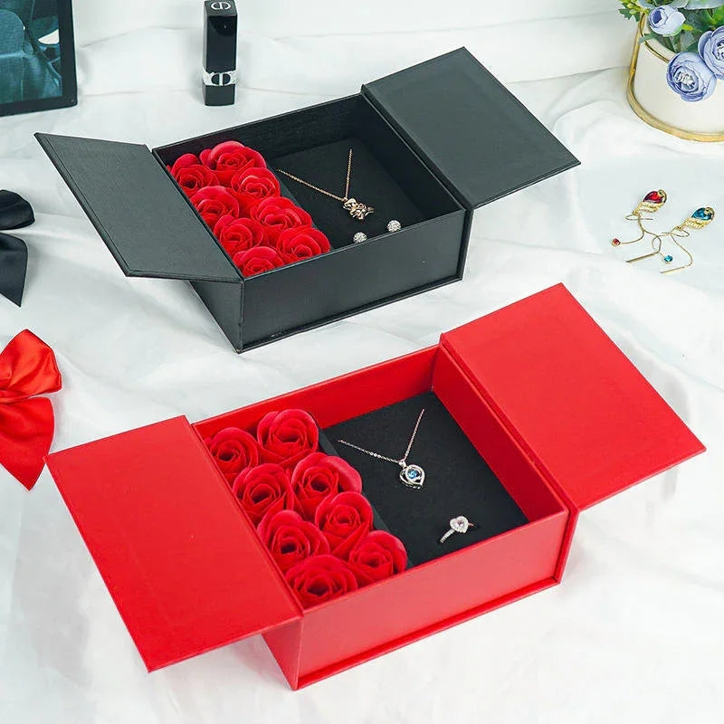 Mini Flower Gifting Box with Jewelry Holder | Cute Small Gift Box for Earrings, Rings & Necklace – Special Moments Gift