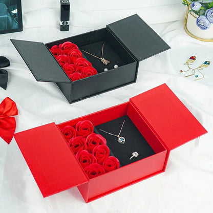 Mini Flower Gifting Box with Jewelry Holder | Cute Small Gift Box for Earrings, Rings & Necklace – Special Moments Gift