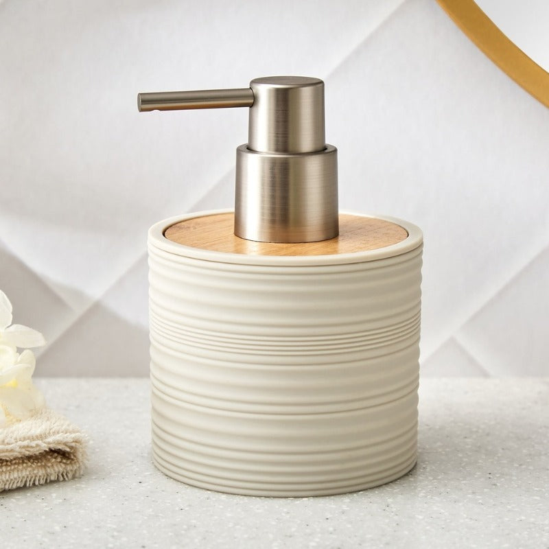 Heavy quality modern striped plastic soap dispenser