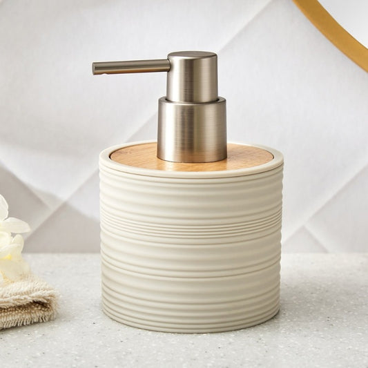 Heavy quality modern striped plastic soap dispenser