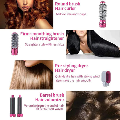 5 in 1 Hair Straightener Brush  Hair Curler Hair Dryer