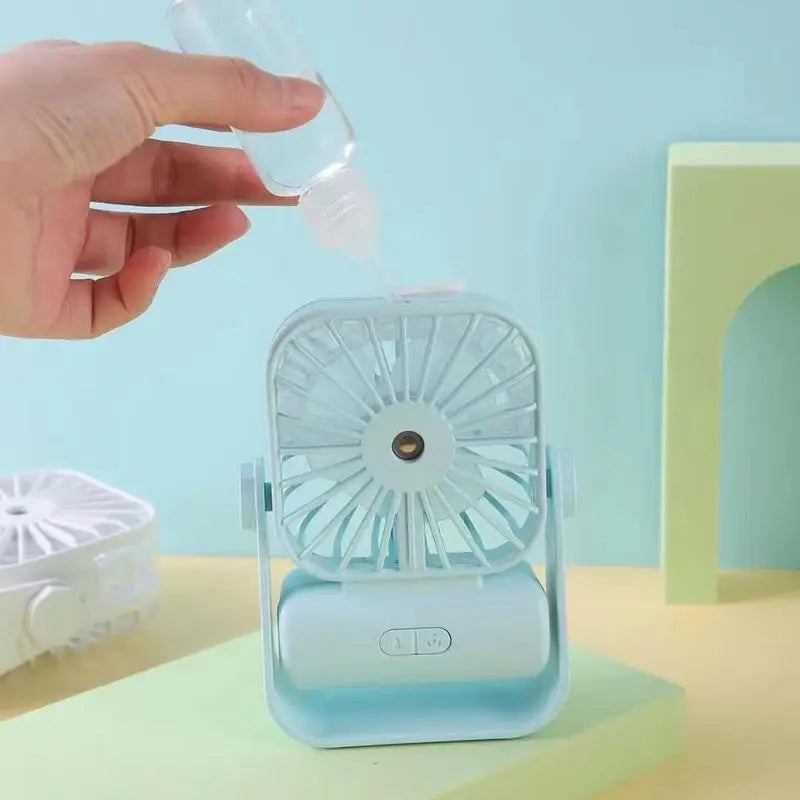 Mini Desktop Mist Fan – Portable USB Spray Cooling Fan