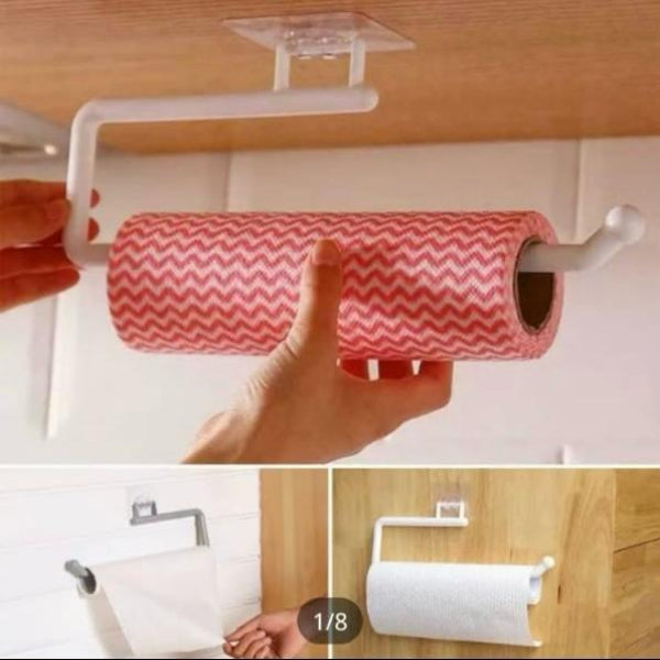 Wall-Mounted Towel and Tissue Holder Rack