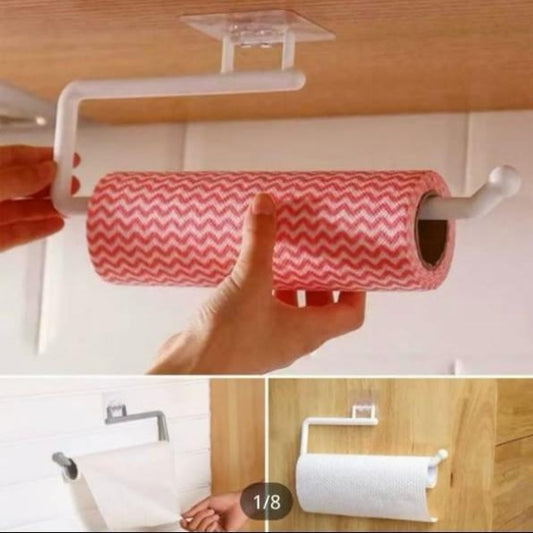 Wall-Mounted Towel and Tissue Holder Rack