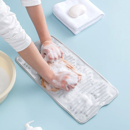 Foldable Silicone Non-Slip Laundry Washing Board Mat
